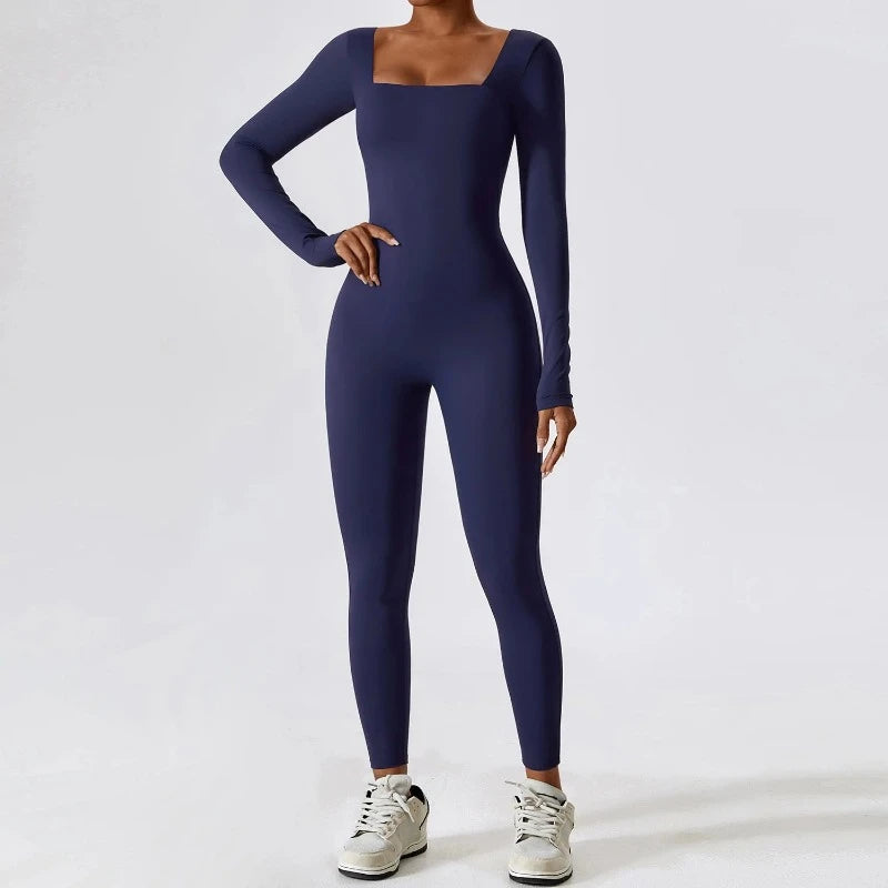 Long -Sleeved Jumpsuit One-Piece