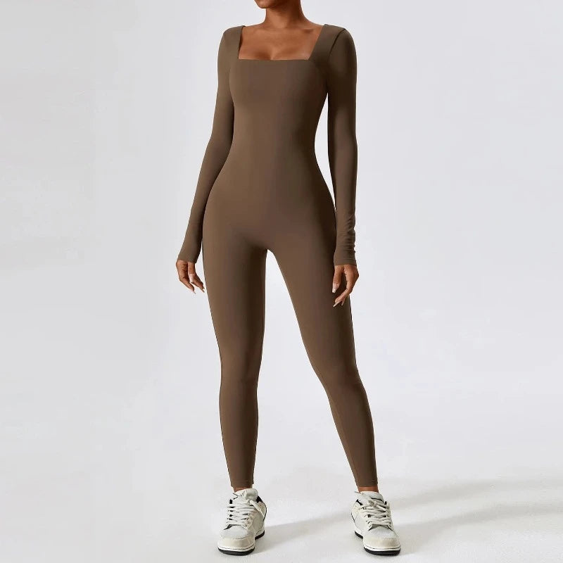 Long -Sleeved Jumpsuit One-Piece